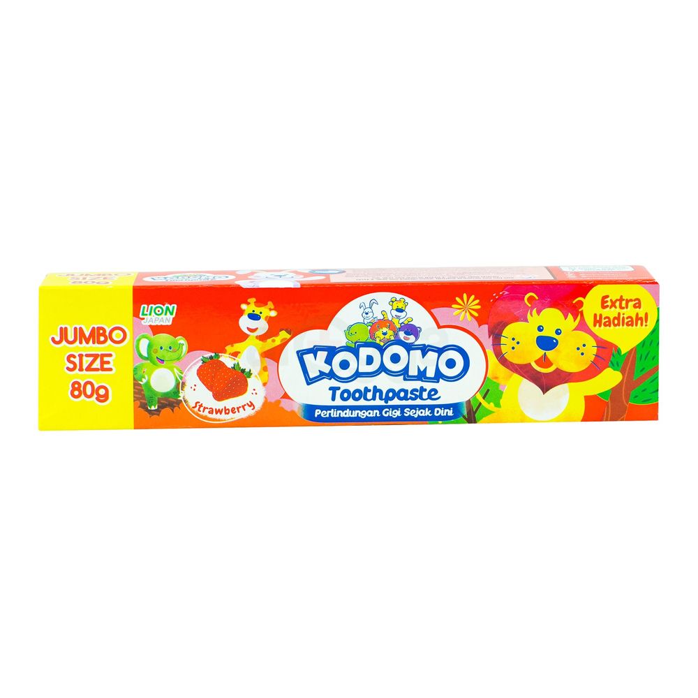 Kodomo Strawberry Flavour Anti Bacterial Early Dental Protection Toothepaste for Kids  