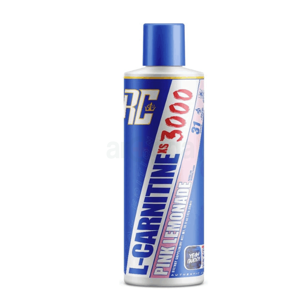 Ronnie Coleman Signature Series L-Carnitine XS 3000 Liquid, Amino Acids Metabolism and Lean Muscle Strength Support, Stimulant Free, Sugar Free, Zero Carbs, Pink Lemonade, 16 Oz  