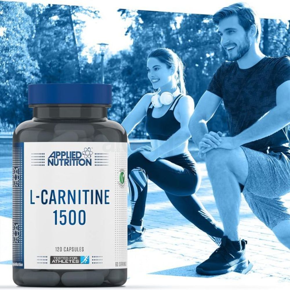 Applied Nutrition L-Carnitine 1500mg - Carnitine Supplement Premium L-Tartrate Form, High Strength, Energy Boost & Weight Management (120 Capsules - 60 Servings)  