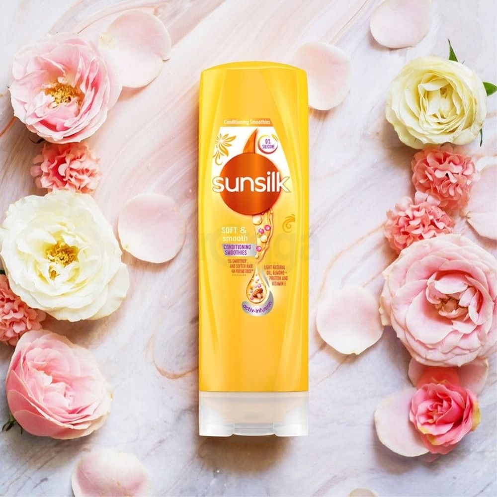 Sunsilk Soft & Smooth Conditioner with Light Natural Oil, Almond+Protein And Vitamin E  