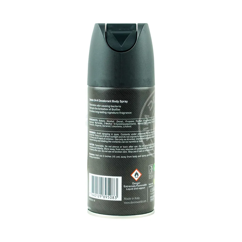 Denim Black Deodorant Body Spray for men  