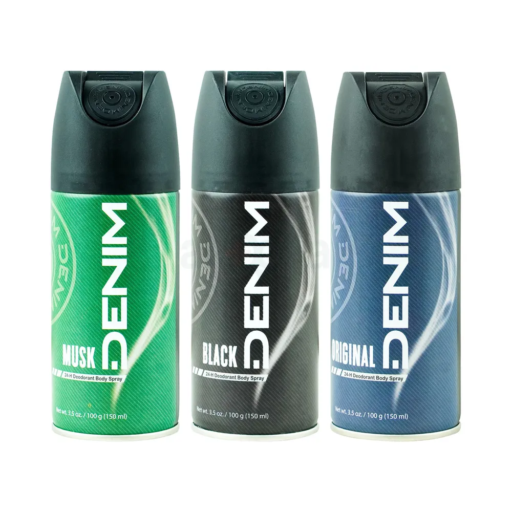 Denim Black Deodorant Body Spray for men  