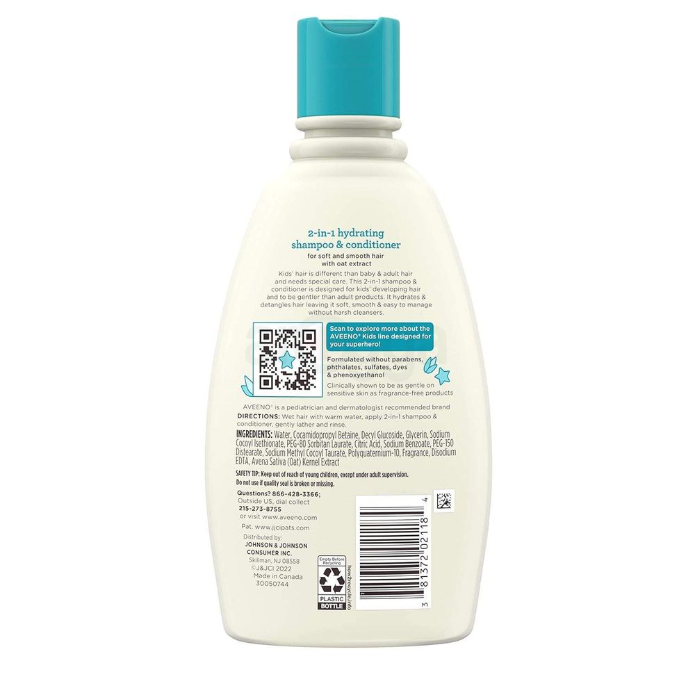 Aveeno Kids 2 in 1 Hypoallergenic Hydrating Shampoo & Conditioner with Oat Extract  