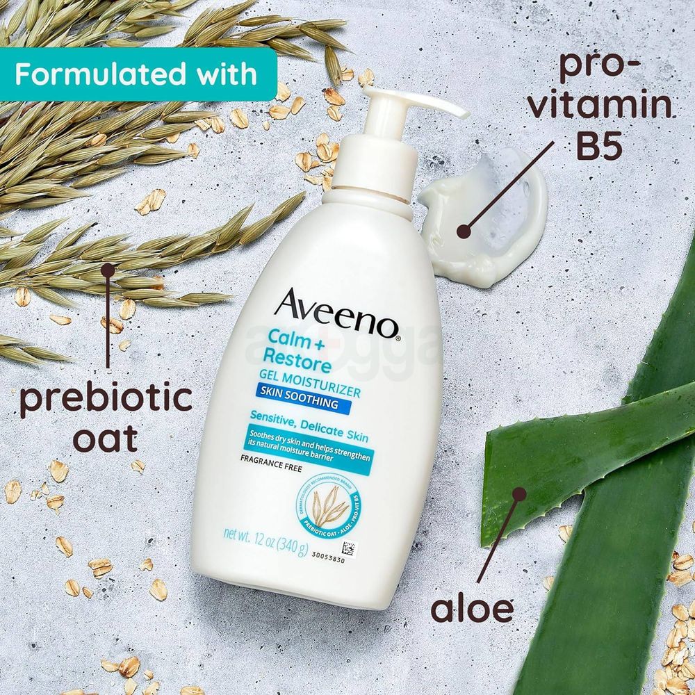 Aveeno Calm + Restore Skin Soothing Gel Moisturizer for Sensitive & Delicate Skin  