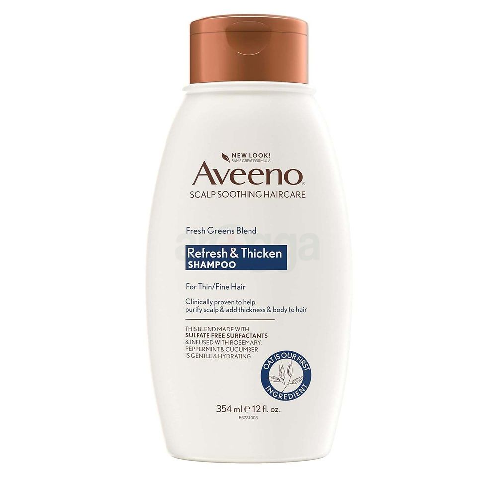 Aveeno Fresh Greens Blend Refresh & Thicken Shampoo for Thin & Fine Hair  