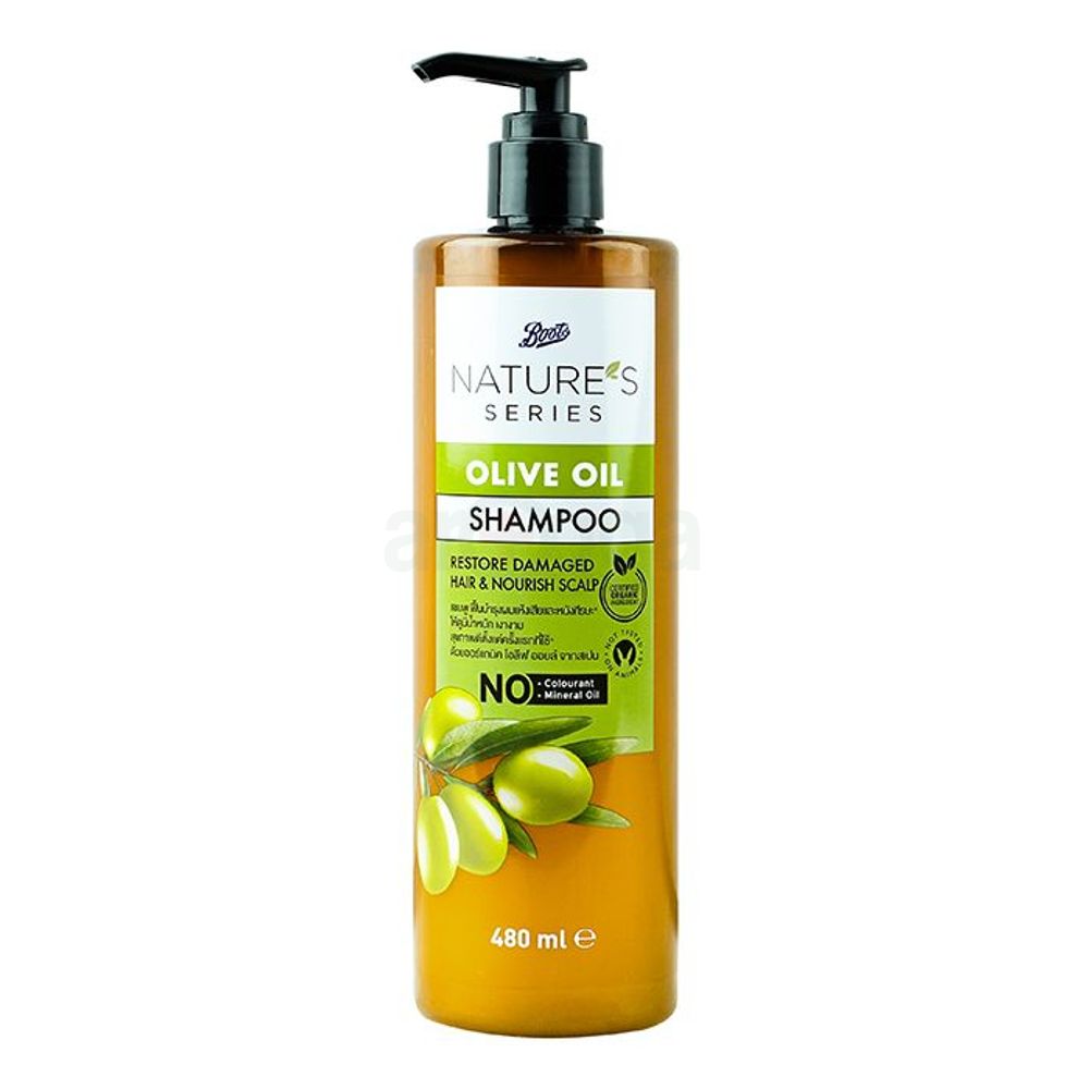Boots Nature's Series Olive Oil Shampoo Restores Damaged Hair & Nourish Scalp  
