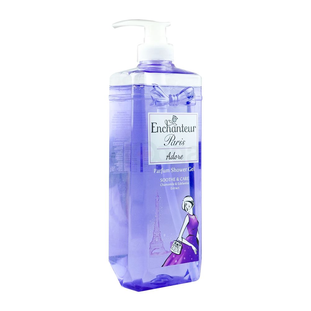 Enchanteur Paris Adore Soothe & Care Parfum Shower Gel with Chamomile & Edelweiss Extract  