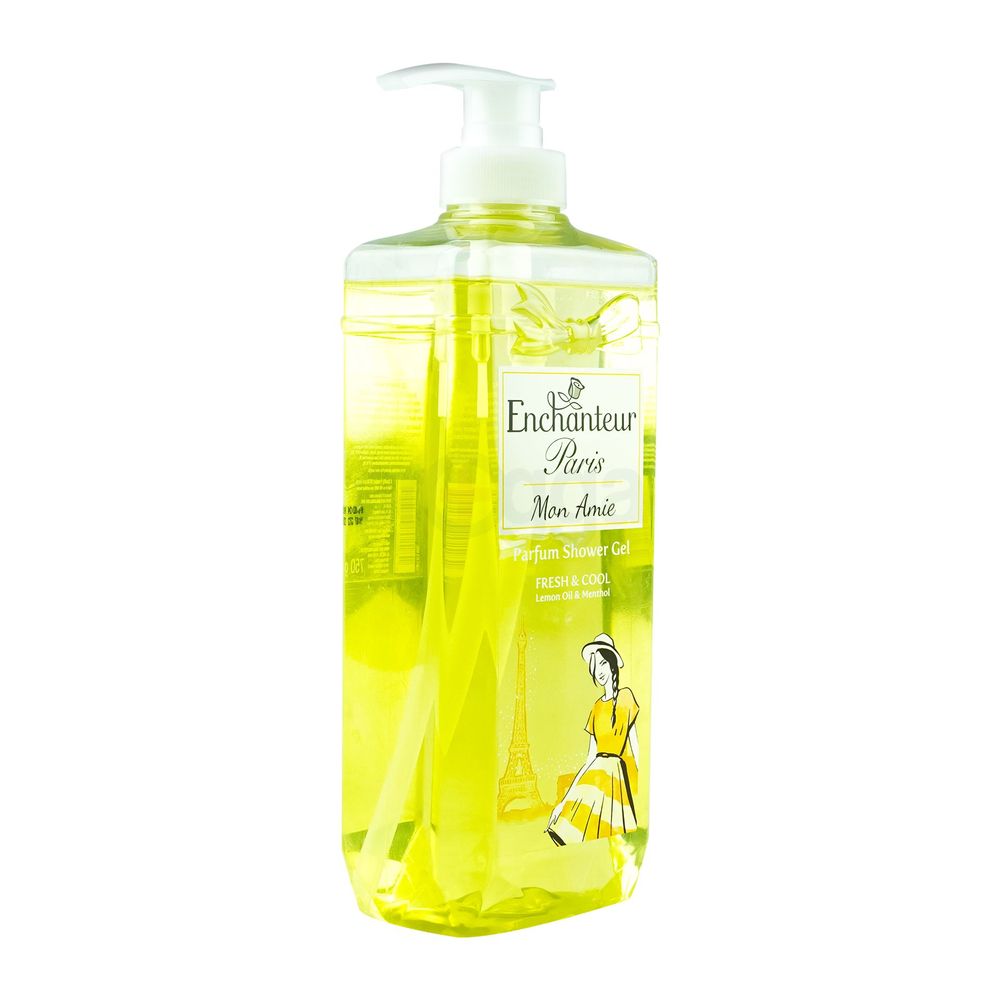 Enchanteur Paris Mon Amie Fresh & Cool Parfum Shower Gel with Lemon Oil & Menthol  