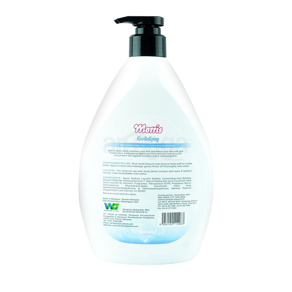 Morris Antibacterial Body Wash Revitalizing with Mint Extract  