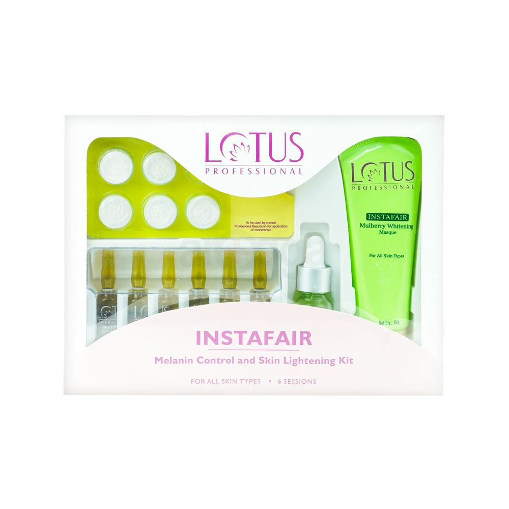 Lotus Professional 6 Sessions Instafair Melanin Control & Skin Lightening Kit for All Skin Types  