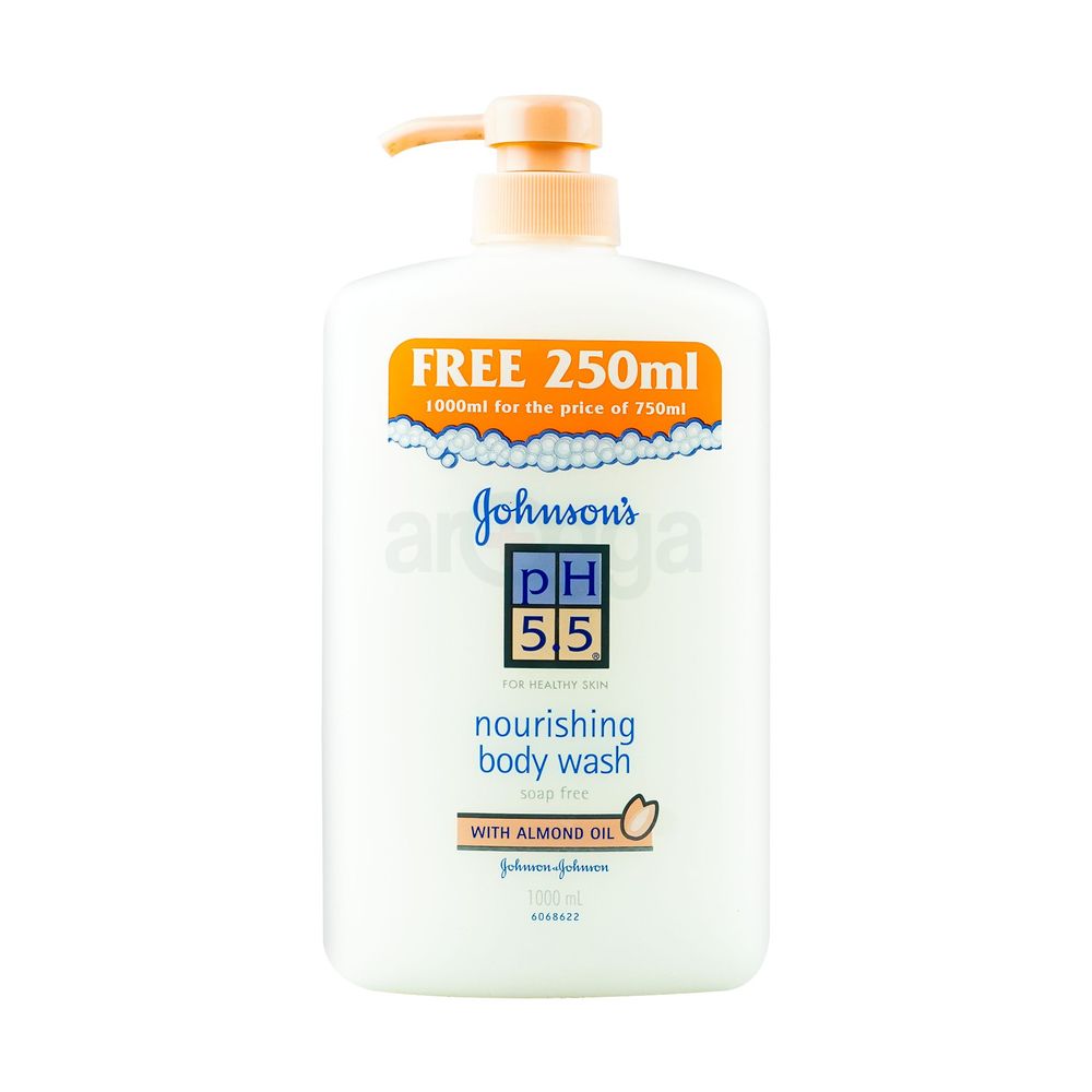 Johnson's Soap Free Nourishing Body Wash pH 5.5 with Almond Oil for Healthy Skin   