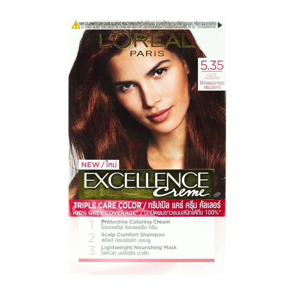 Loreal Paris Excellence Creme Hair Color - 5.35 Light Auburn  