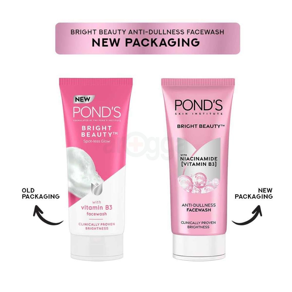 Pond's Bright Beauty Anti-Dullness Facewash with Niacinamide & Vitamin B3  