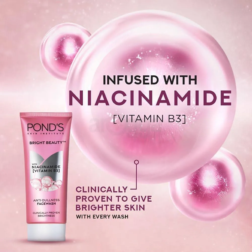 Pond's Bright Beauty Anti-Dullness Facewash with Niacinamide & Vitamin B3  