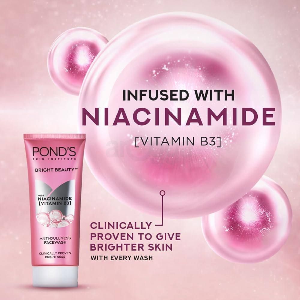 Pond's Bright Beauty Anti-Dullness Facewash with Niacinamide & Vitamin B3  
