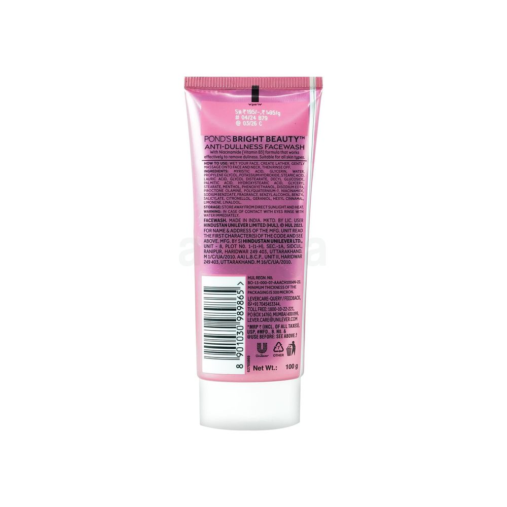 Pond's Bright Beauty Anti-Dullness Facewash with Niacinamide & Vitamin B3  