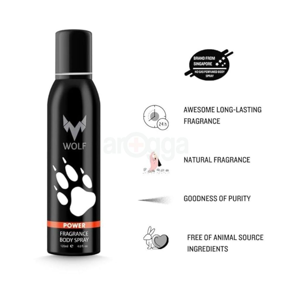 Wolf Power Fragrance Body Spray 120ml  