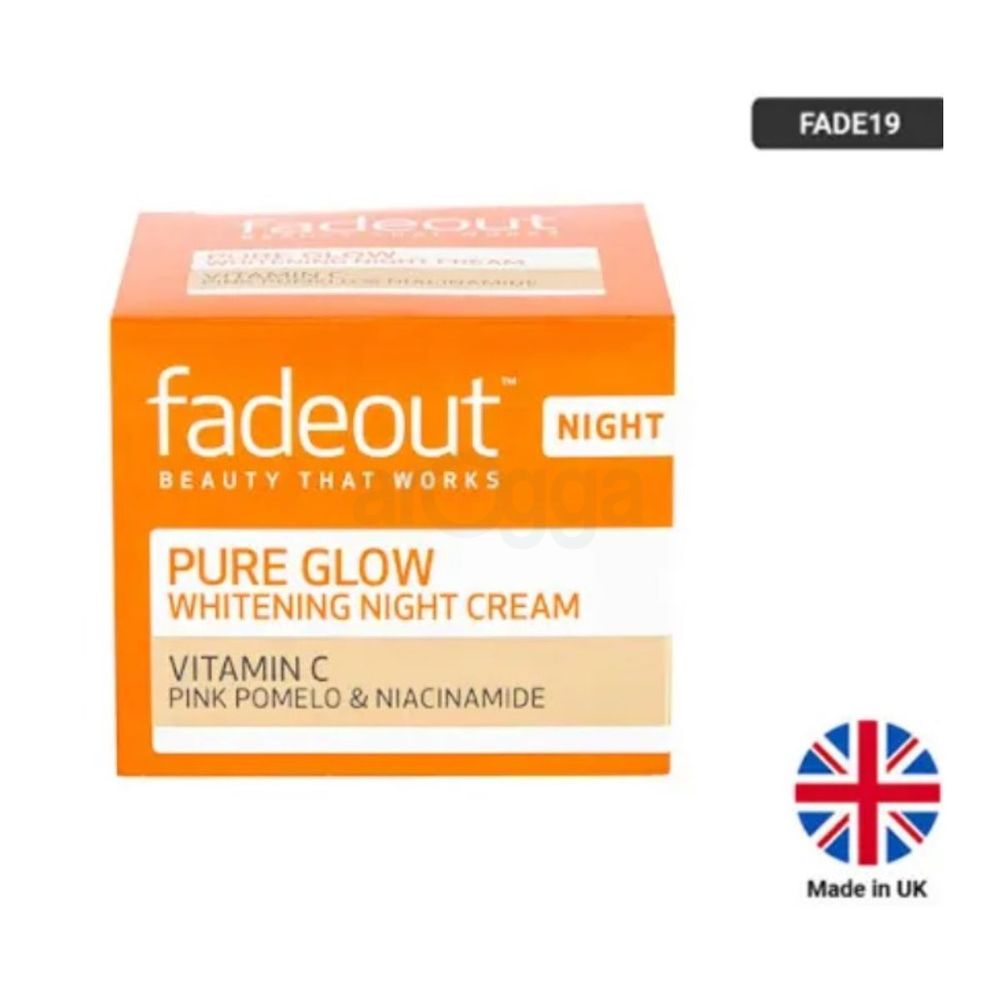 Fade Out Pure Glow Whitening Night Cream with Vitamin C, Pink Pomelo & Niacinamide 50ml  