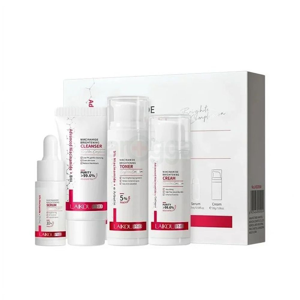 Laikou Pro Niacinamide Brightening Skincare Set-4 Pieces