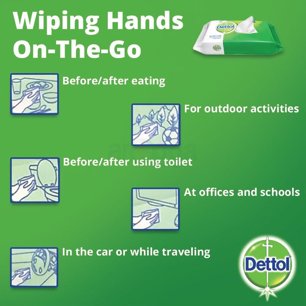 Dettol Anti Bacterial Disinfectant Wet Wipes Single Pack  