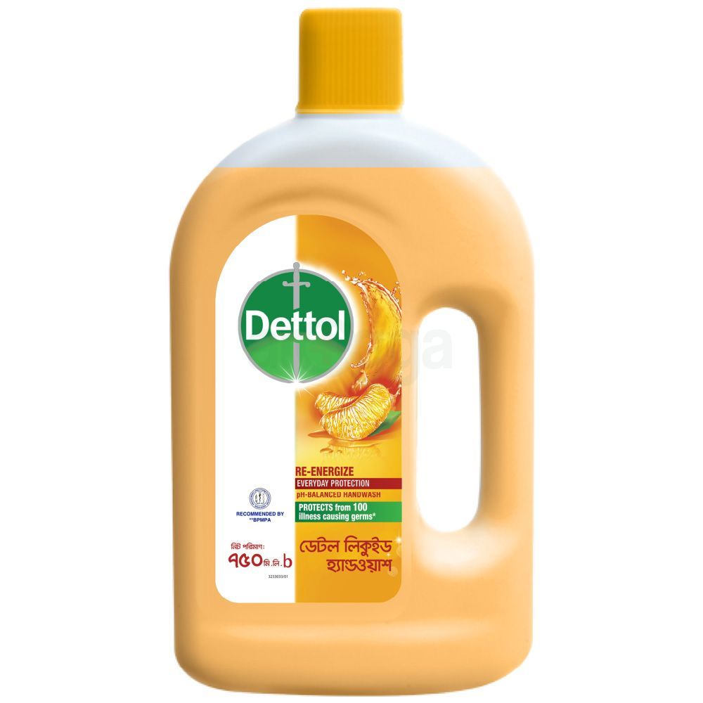 Dettol Handwash Re-energize 750ml Refill pH-Balanced Liquid Soap formula  