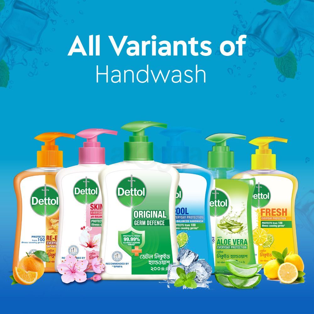 Dettol Handwash Cool Pump Liquid Soap 200ml  