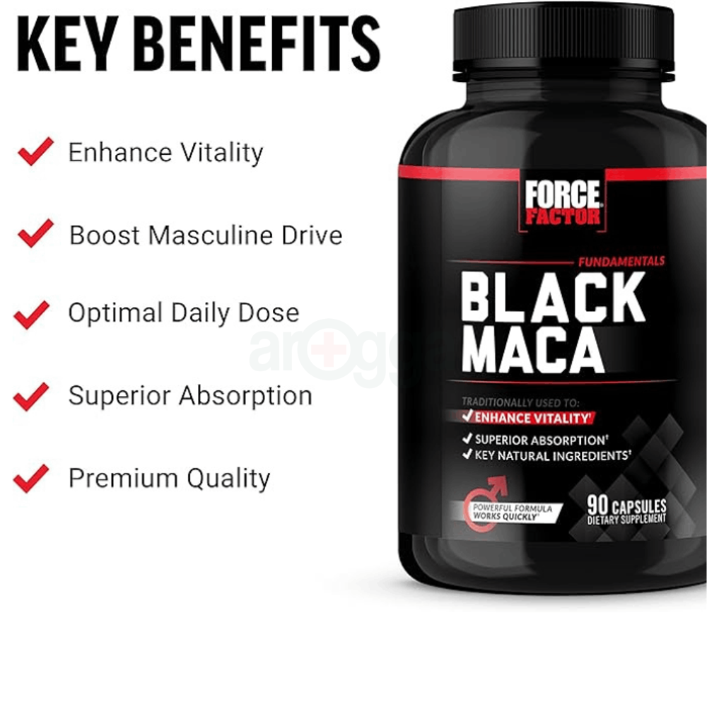 Force Factor Black Maca Root  1000mg 90 Capsules
  
