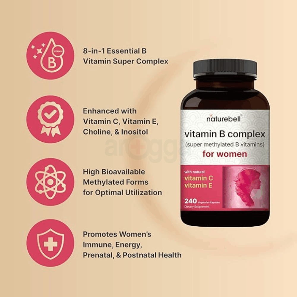 Naturebell Vitamin B Complex For Women 240 Capsules
  