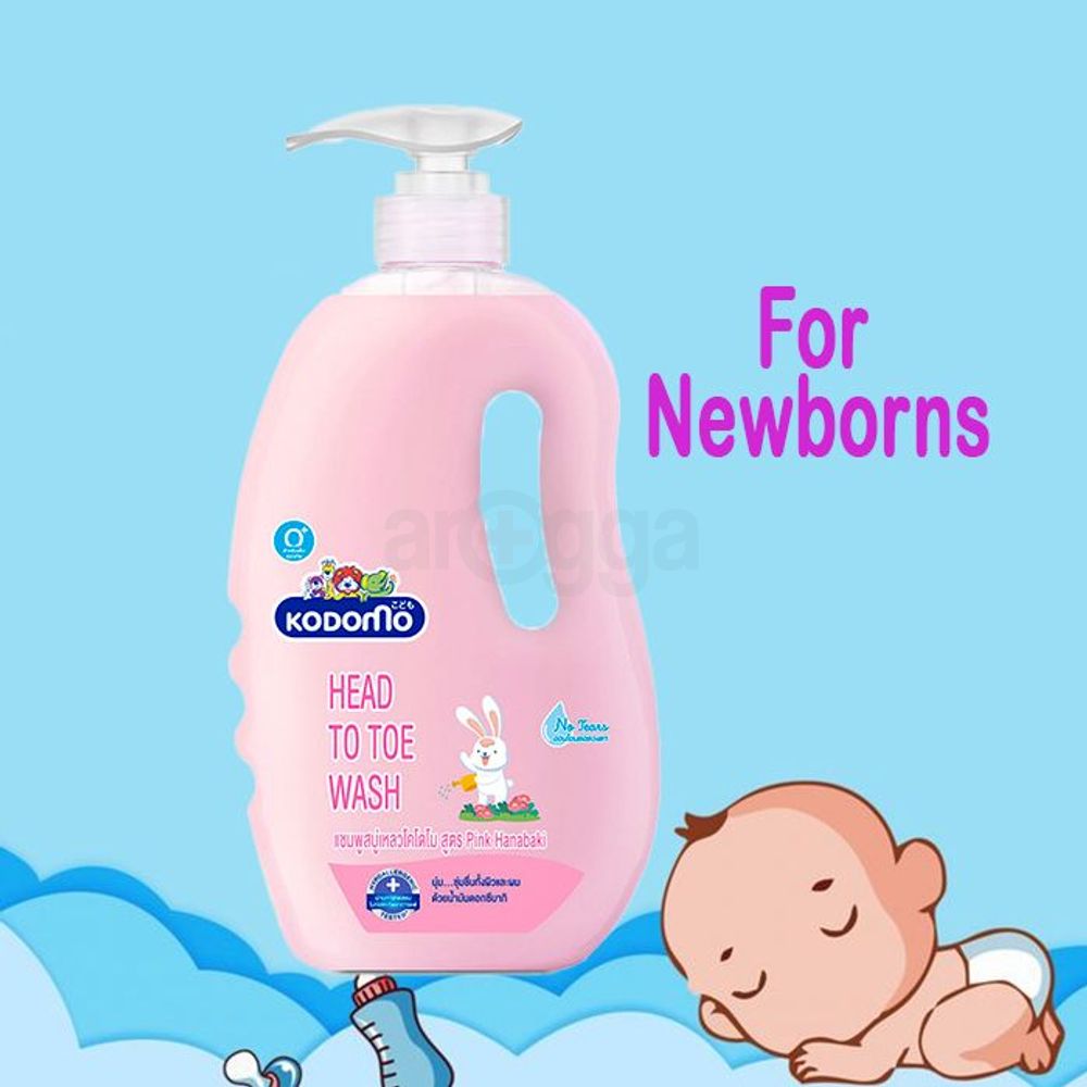 Kodomo Pink Hanabaki Head To Toe Wash for Newborns (0+)  