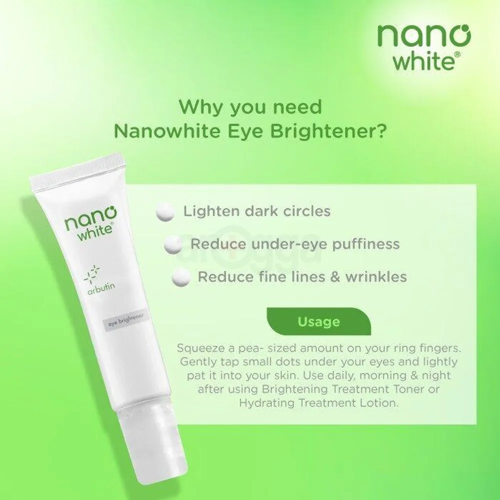 Nanowhite Arbutin Eye Brightener Cream for All Skin Types  
