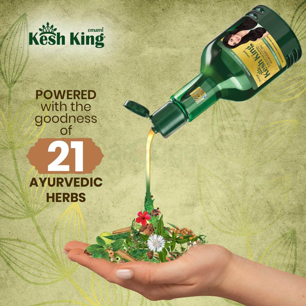 Emami Advanced Kesh King Scalp and Hair Medicine Ayurvedic Oil for New Hair Growth & Reducing Hairfall 50ml  