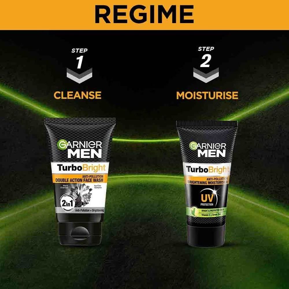 Garnier Men Turbo Bright Anti Pollution Brightening Moisturiser with Vitamin C & Green Tea  