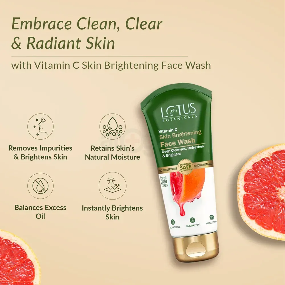 Lotus Botanicals Vitamin C Skin Brightening Face Wash  