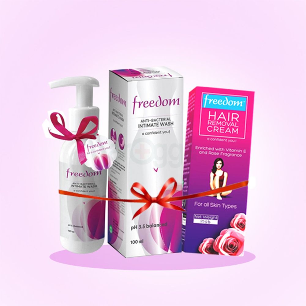 Freedom Intimate Wash 100ml Get Hair Removal Cream 25gm  