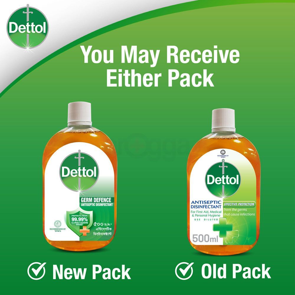 Dettol Antiseptic Disinfectant Liquid 500ml for First Aid, Medical & Personal Hygiene- use diluted  