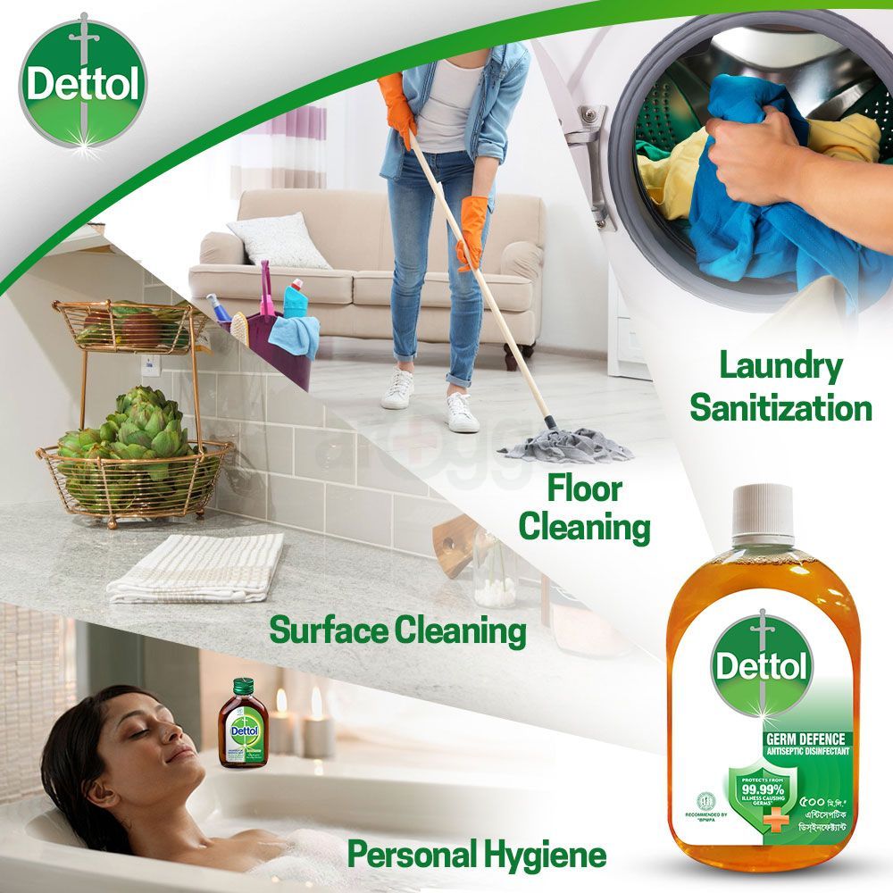Dettol Antiseptic Disinfectant Liquid 500ml for First Aid, Medical & Personal Hygiene- use diluted  