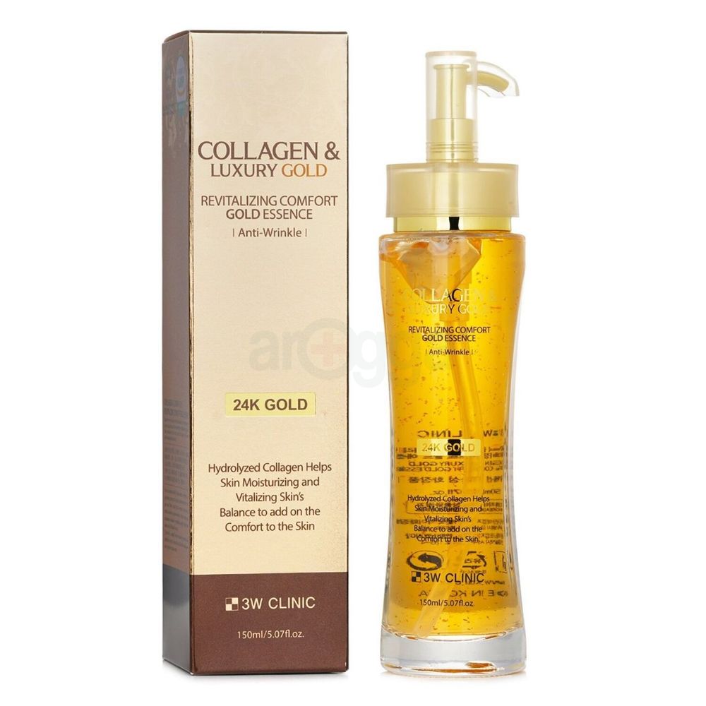 3W Clinic Collagen and Luxury 24K Gold Revitalizing Comfort Anti Wrinkle Gold Essence  