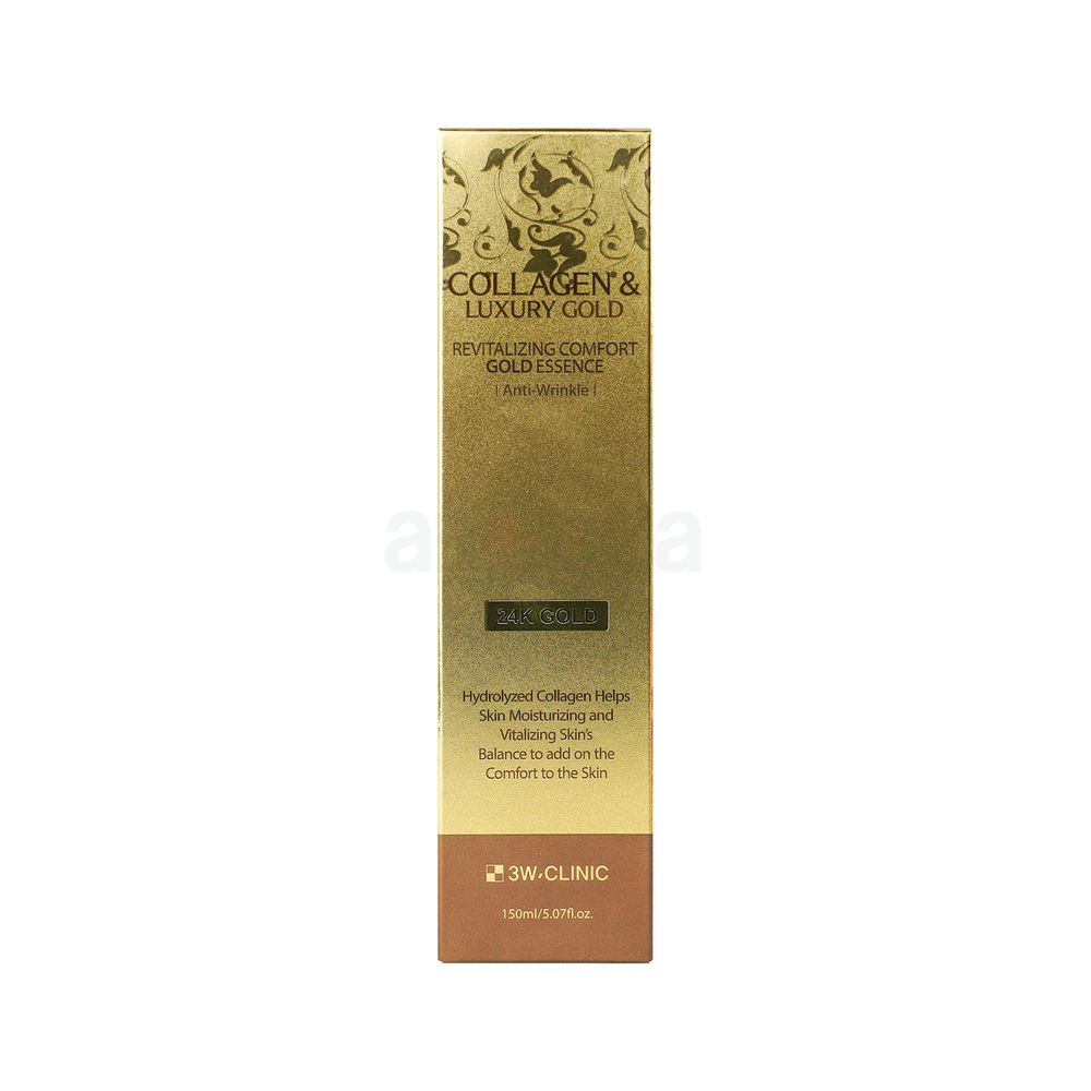 3W Clinic Collagen and Luxury 24K Gold Revitalizing Comfort Anti Wrinkle Gold Essence  