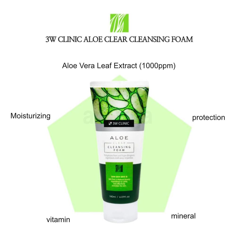 3W Clinic Aloe Clear Cleansing Foam  