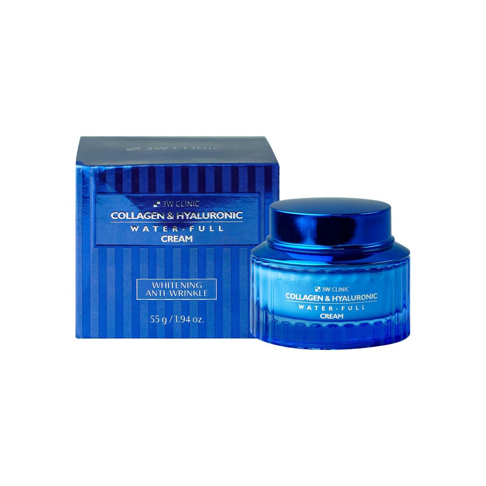 3W Clinic Collagen and Hyaluronic Water Full Whitening and Anti Wrinkle Cream  