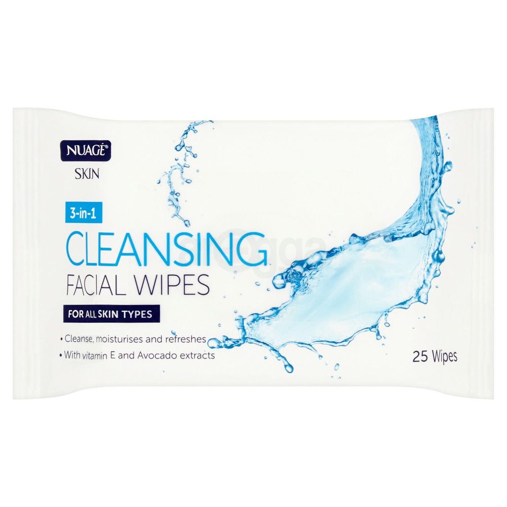 Nuage 3 in 1 Cleansing Facial Wipes for All Skin Types  