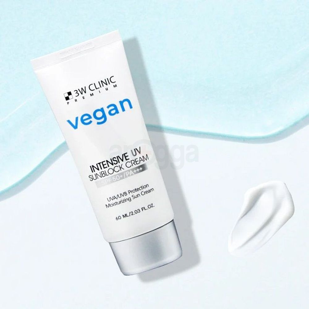 3W Clinic Premium Vegan Intensive UV Sunblock Cream SPF50+ PA+++  