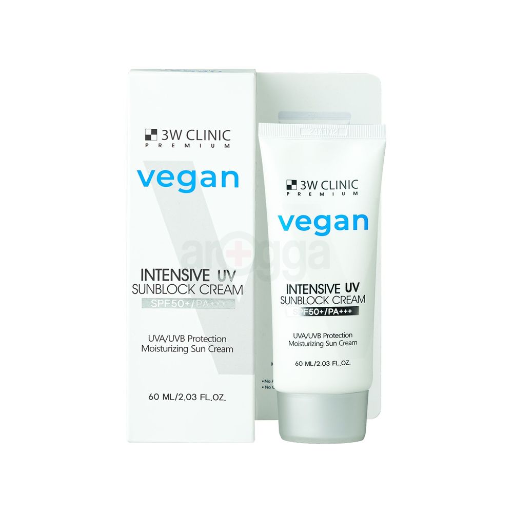 3W Clinic Premium Vegan Intensive UV Sunblock Cream SPF50+ PA+++  