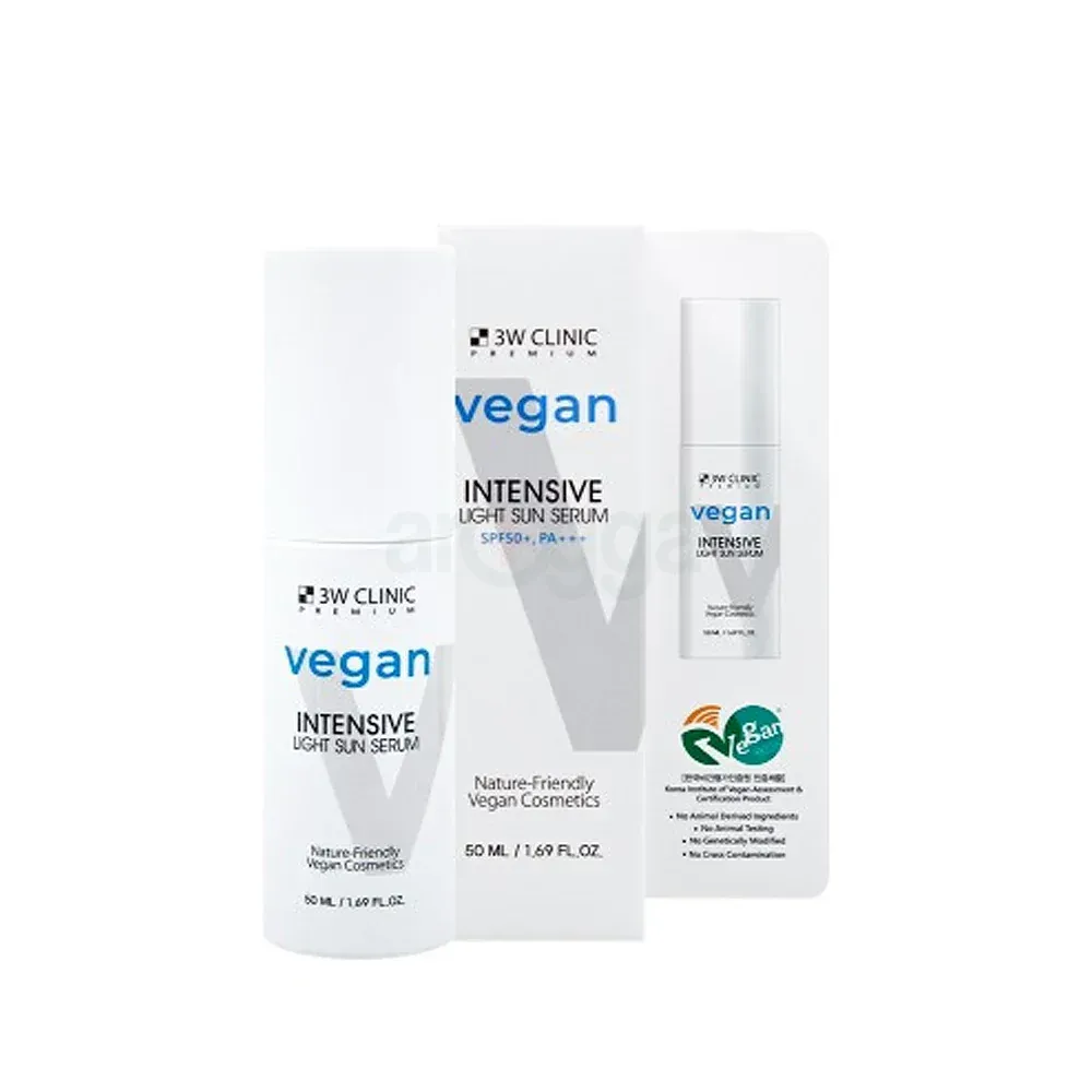 3W Clinic Premium Vegan Intensive Light Sun Serum SPF50+ PA+++  