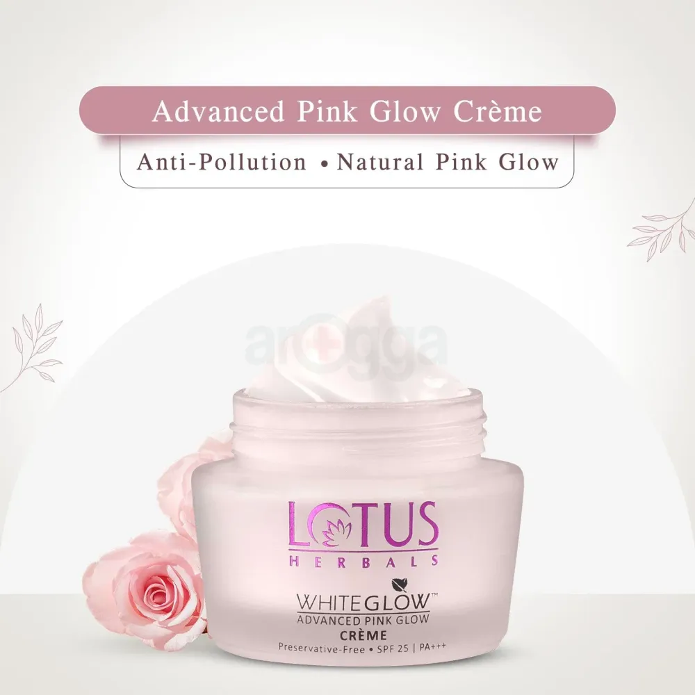 Lotus Herbals WhiteGlow (PurGlow) Advanced Pink Glow Brightening Cream SPF 25 PA+++  