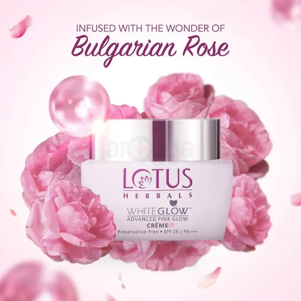 Lotus Herbals WhiteGlow (PurGlow) Advanced Pink Glow Brightening Cream SPF 25 PA+++  