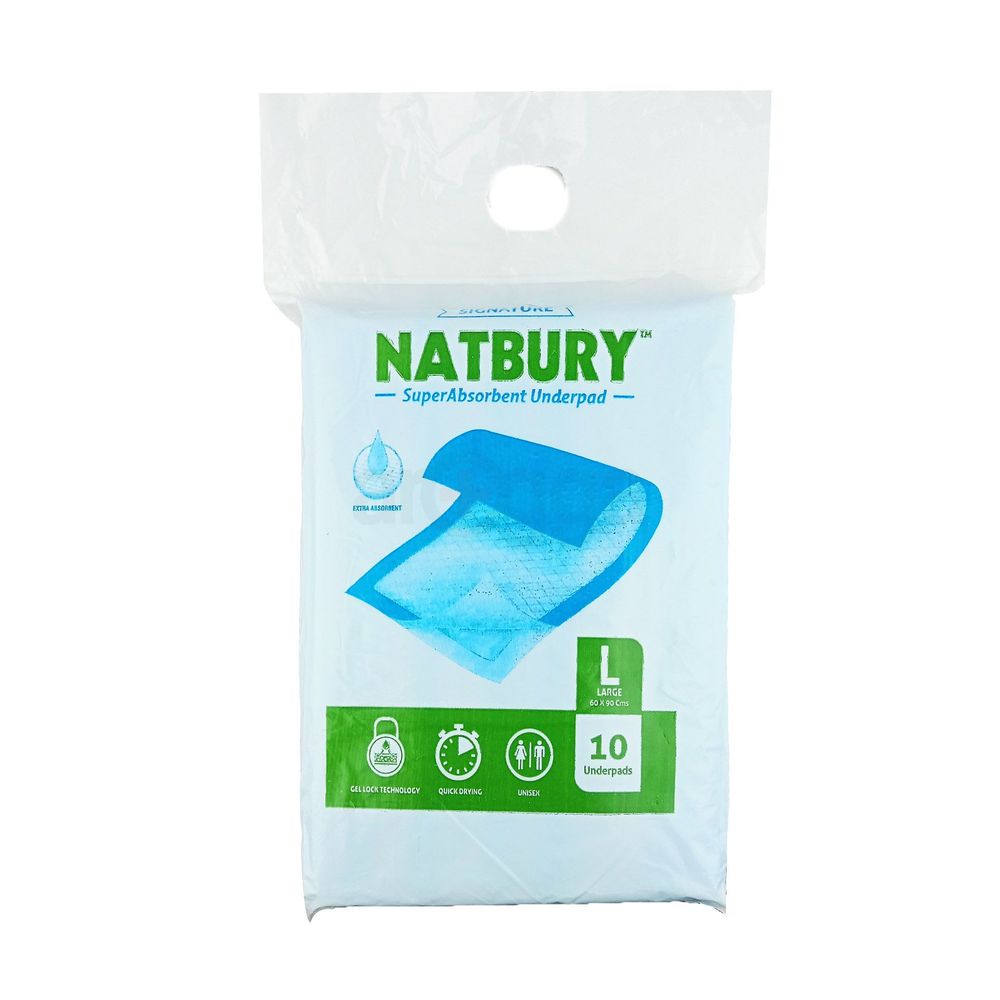Underpad 10 Pcs (Natbury) L   