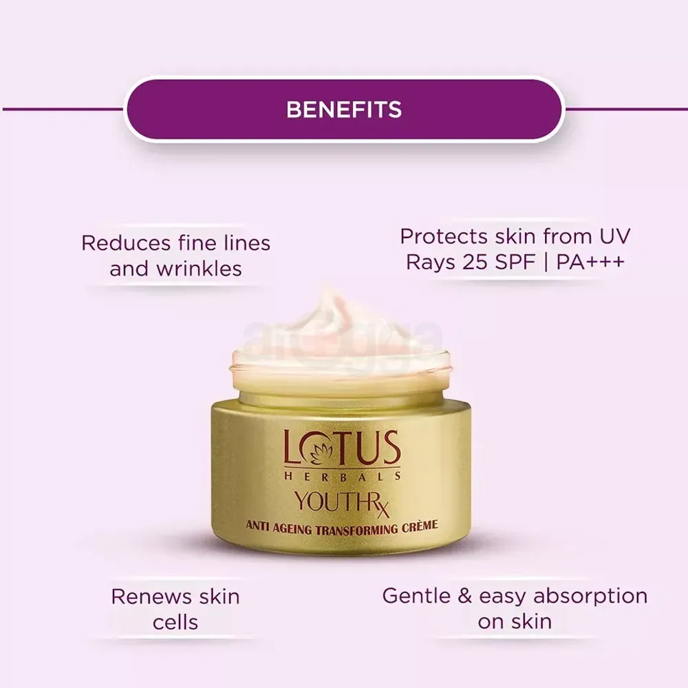 Lotus Herbals YouthRx Anti Ageing Transforming Cream SPF 25 PA+++  