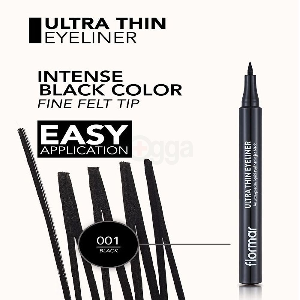 Flormar Ultra Thin Eyeliner Black  