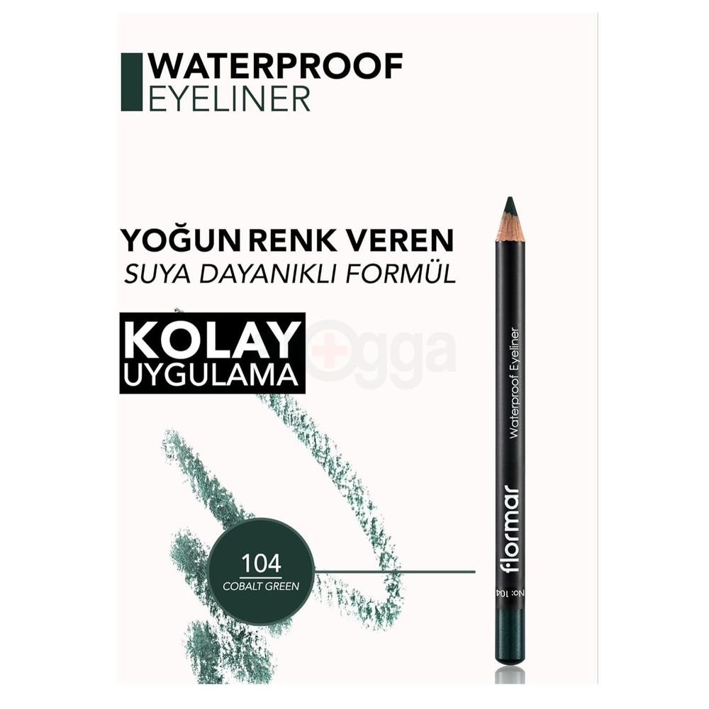 Flormar Waterproof Eyeliner 104 Cobalt Green  